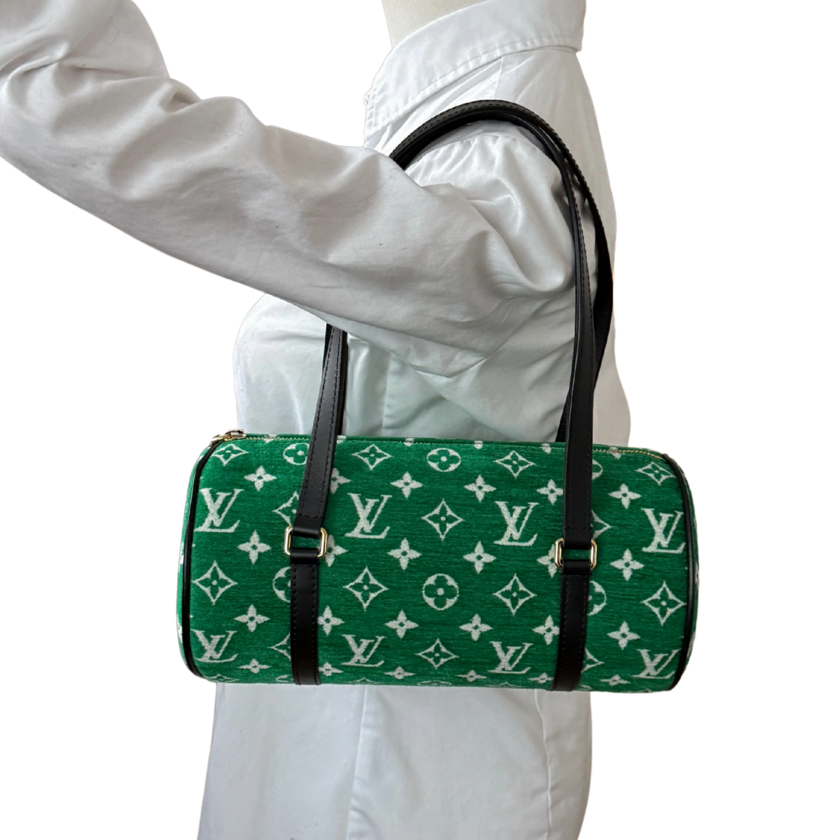 Louis Vuitton Papillon Trunk 26 Samt Monogram Grün / neuwertig Louis Vuitton