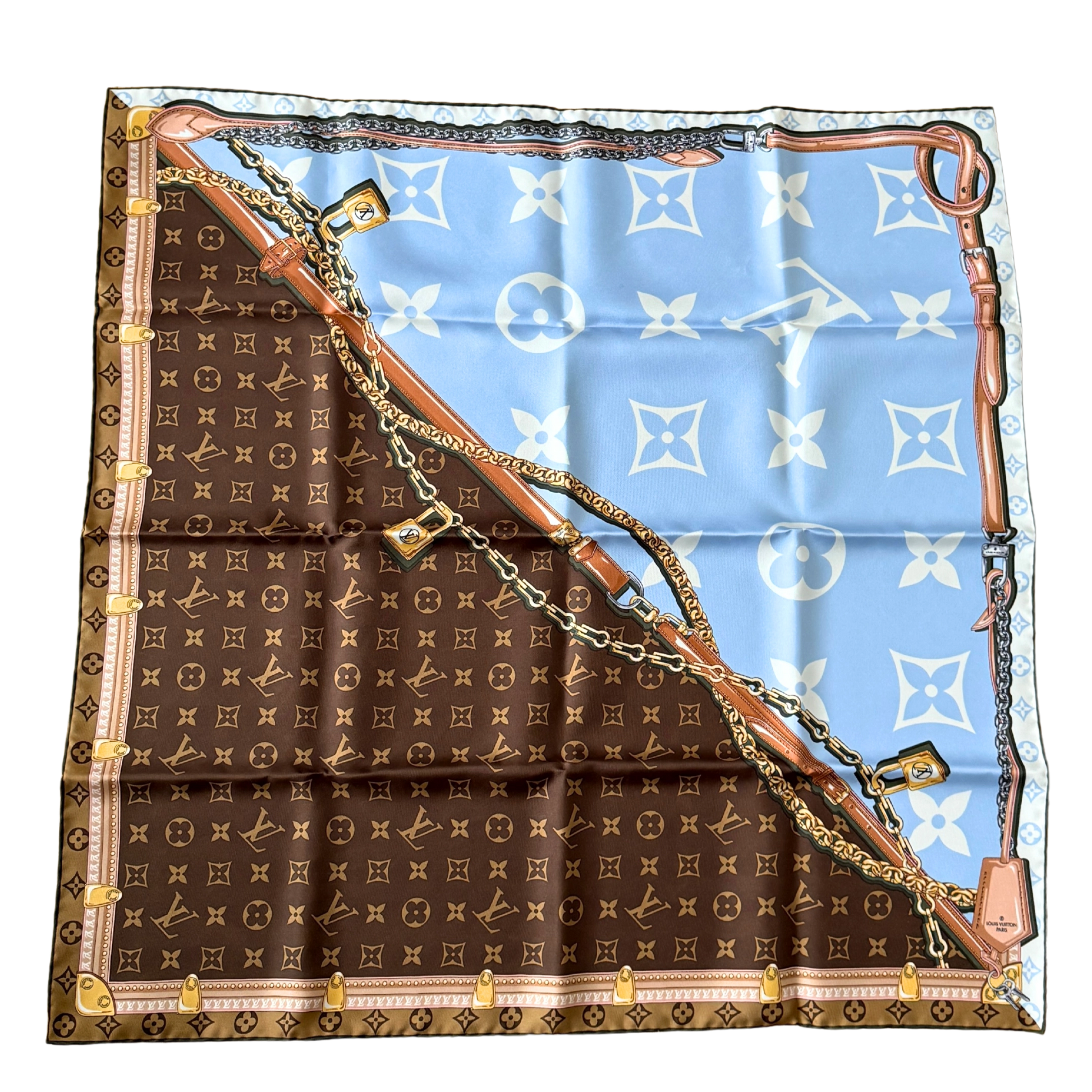 Louis Vuitton Carré Perfect Match Tuch Blau  / neuwertig Louis Vuitton
