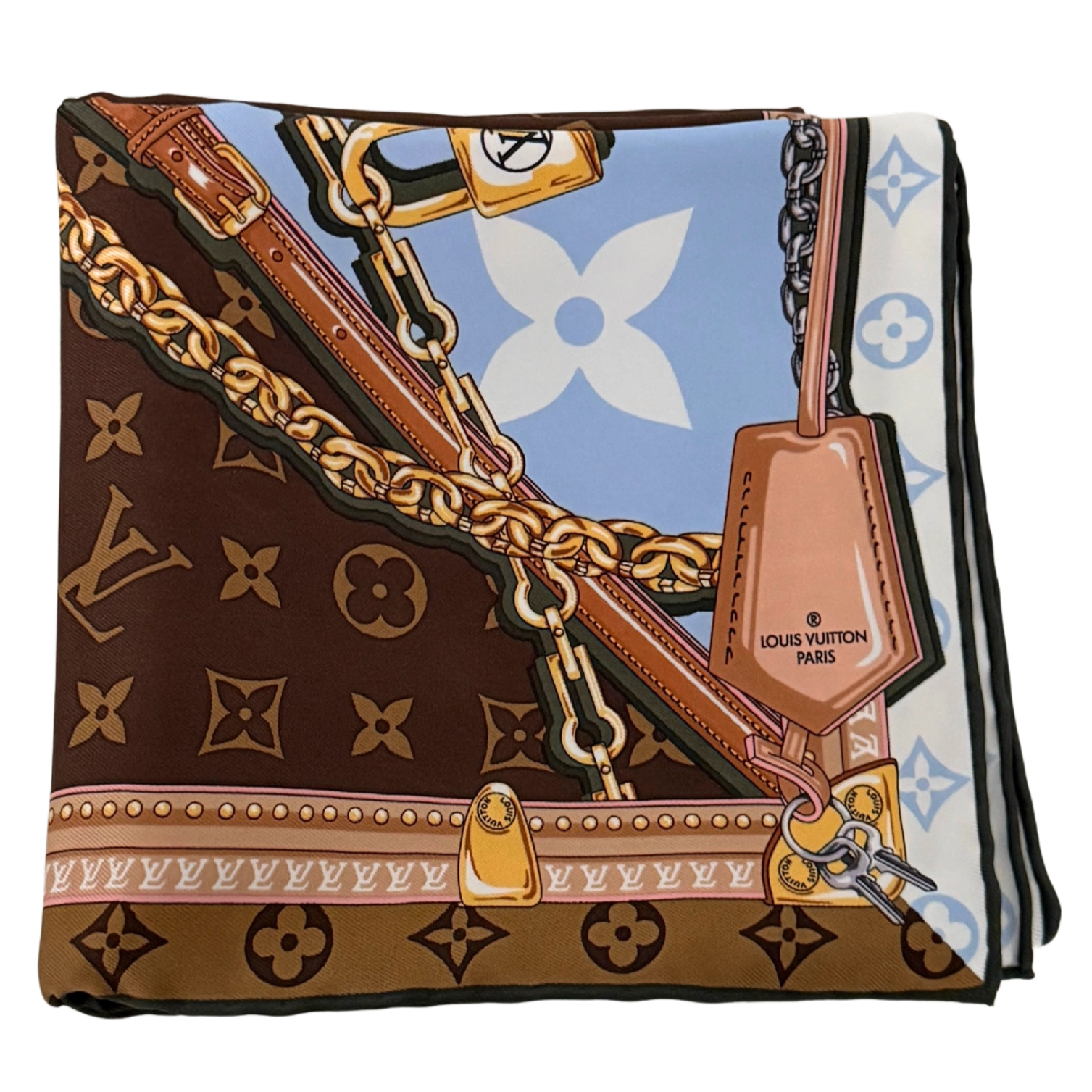 Louis Vuitton Carré Perfect Match Tuch Blau  / neuwertig Louis Vuitton