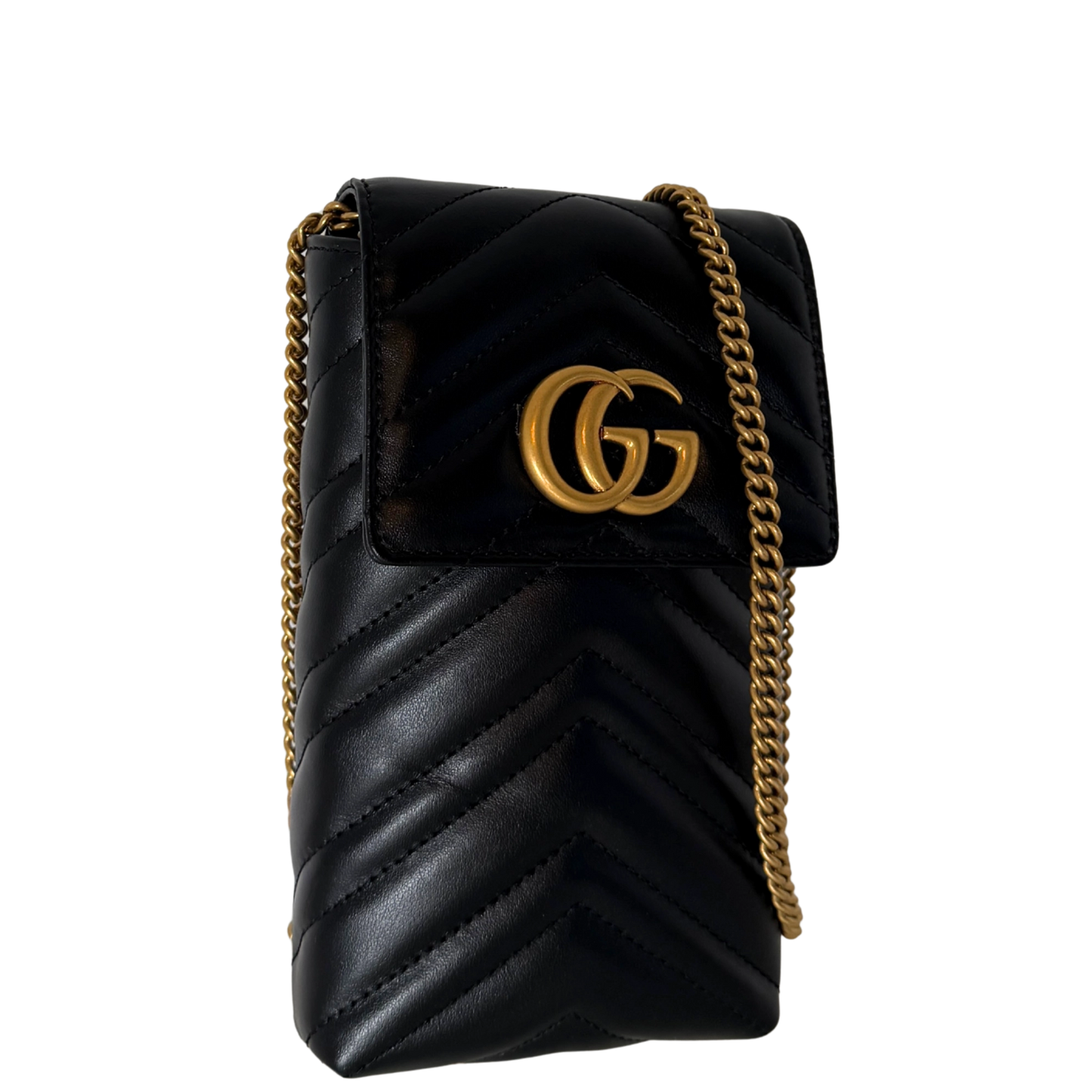 Gucci GG Marmont Phone Crossbody Bag Schwarz / neuwertig Gucci