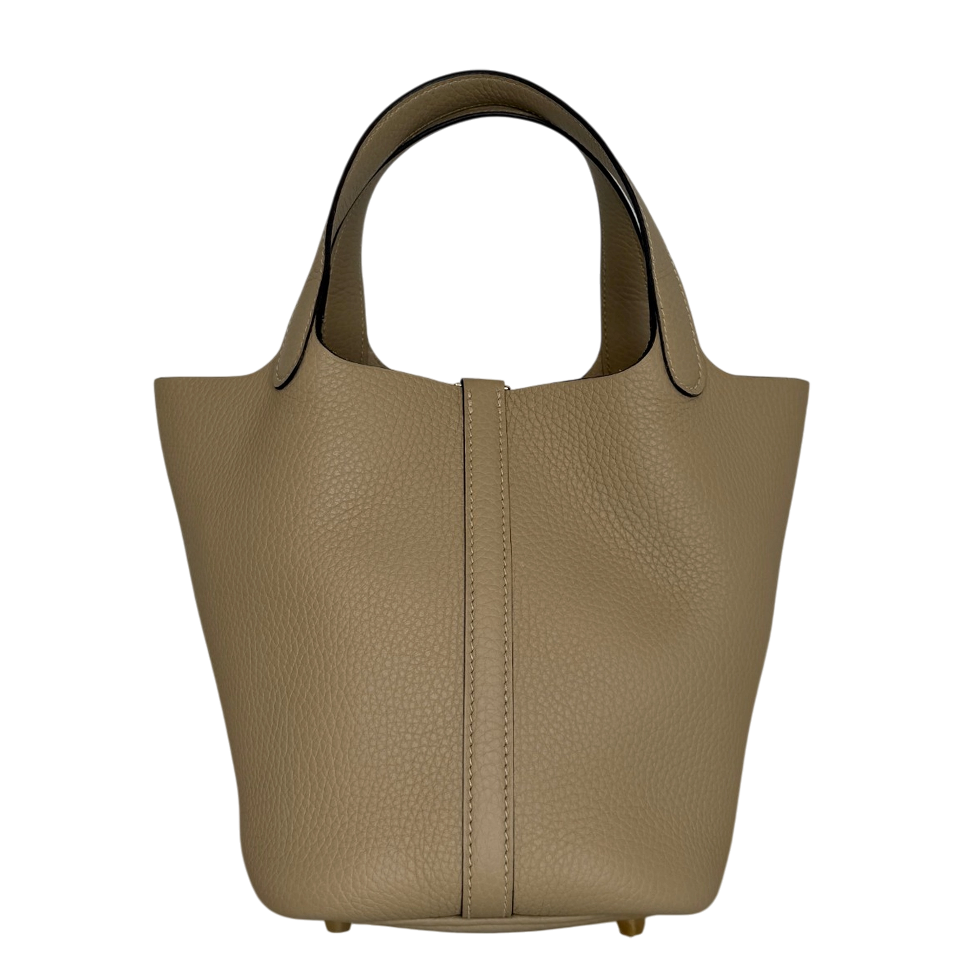 Hermès Picotin 18 Taurillon Clémence beige S2 Trench goldene Hardware 2025 Fullset / neuwertig Hermès