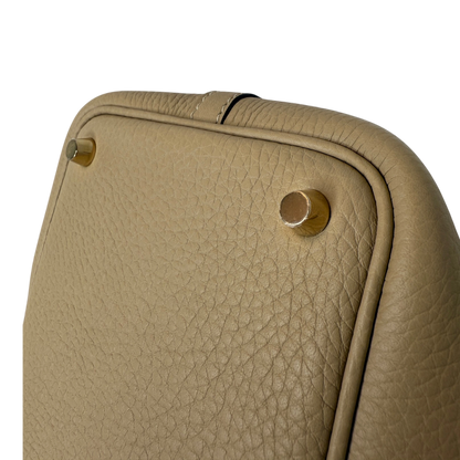 Hermès Picotin 18 Taurillon Clémence beige S2 Trench goldene Hardware 2025 Fullset / neuwertig Hermès