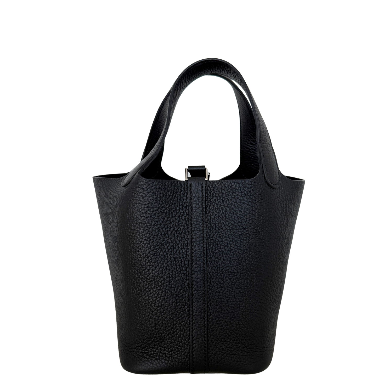 Hermès Picotin 18 Taurillon Clémence schwarz silber Hardware 2025 Fullset / neuwertig Hermès