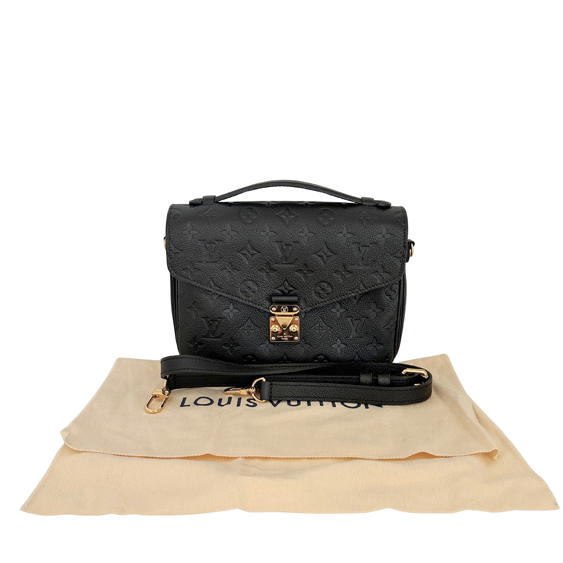 Louis Vuitton Pochette Métis Empreinte Leder schwarz M47487 / neuwertig Louis Vuitton