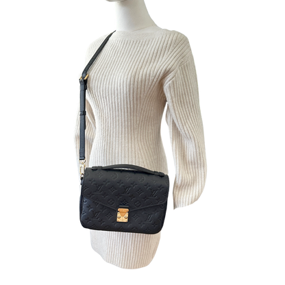 Louis Vuitton Pochette Métis Empreinte Leder schwarz M47487 / neuwertig Louis Vuitton