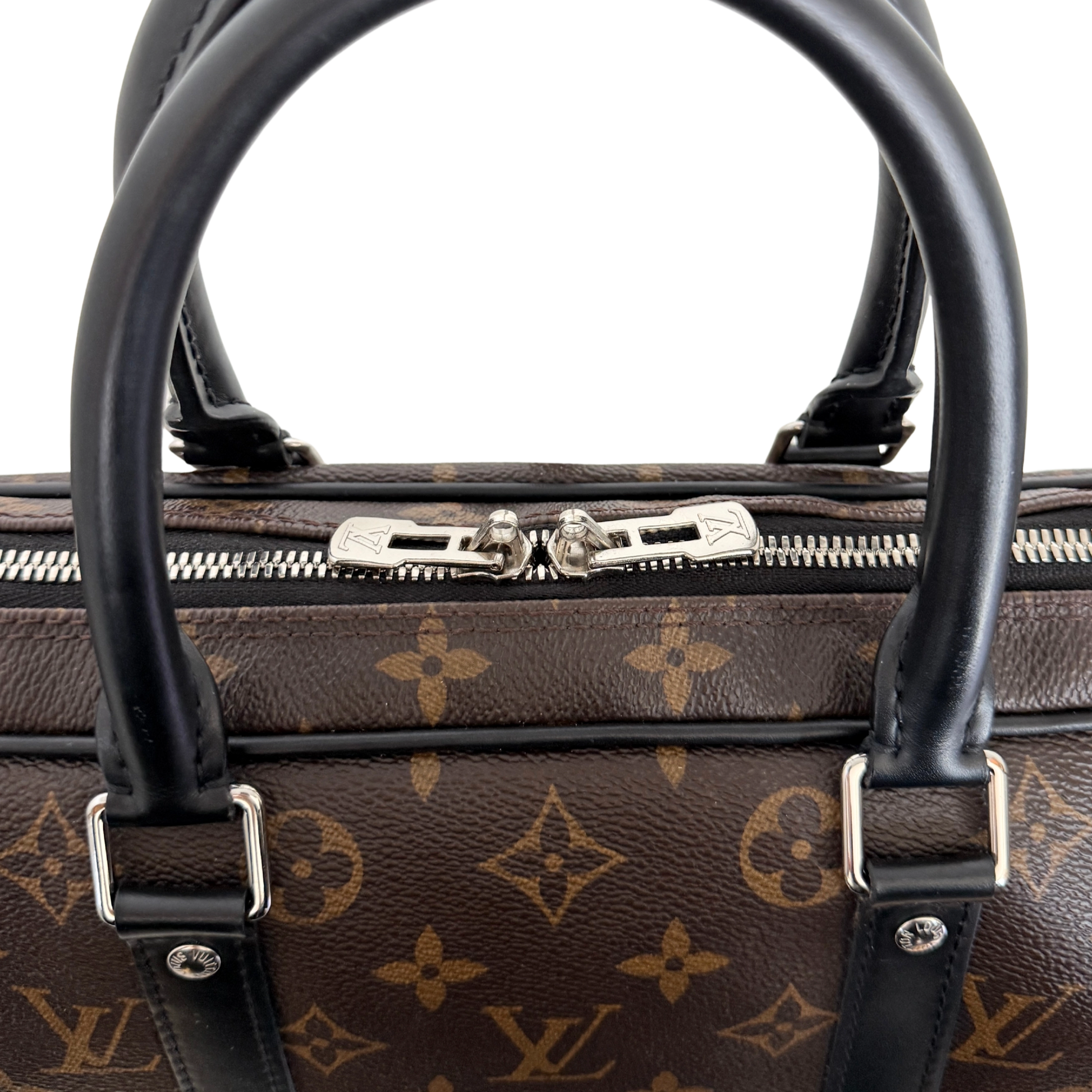 Louis Vuitton Porte Documents Voyage PM M52005 Braun / gut Louis Vuitton