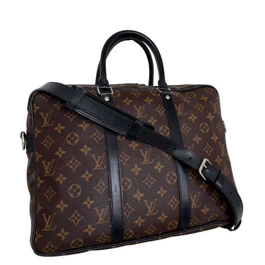 Louis Vuitton Porte Documents Voyage PM M52005 Braun / gut Louis Vuitton