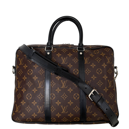 Louis Vuitton Porte Documents Voyage PM M52005 Braun / gut Louis Vuitton