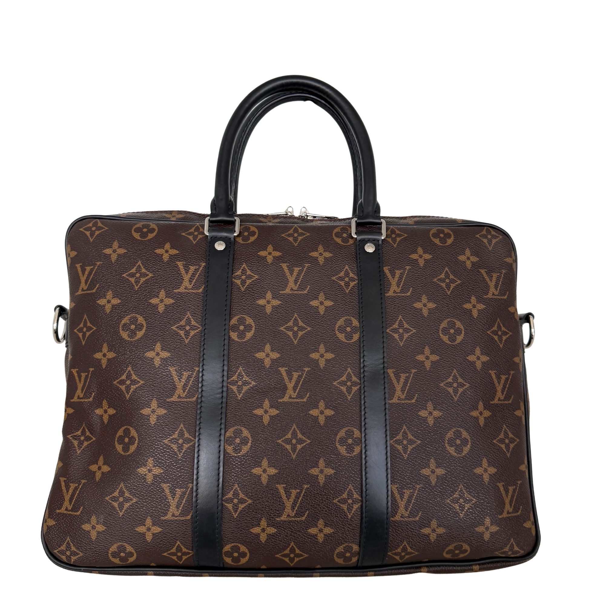 Louis Vuitton Porte Documents Voyage PM M52005 Braun / gut Louis Vuitton