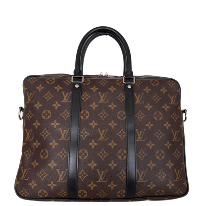 Louis Vuitton Porte Documents Voyage PM M52005 Braun / gut Louis Vuitton