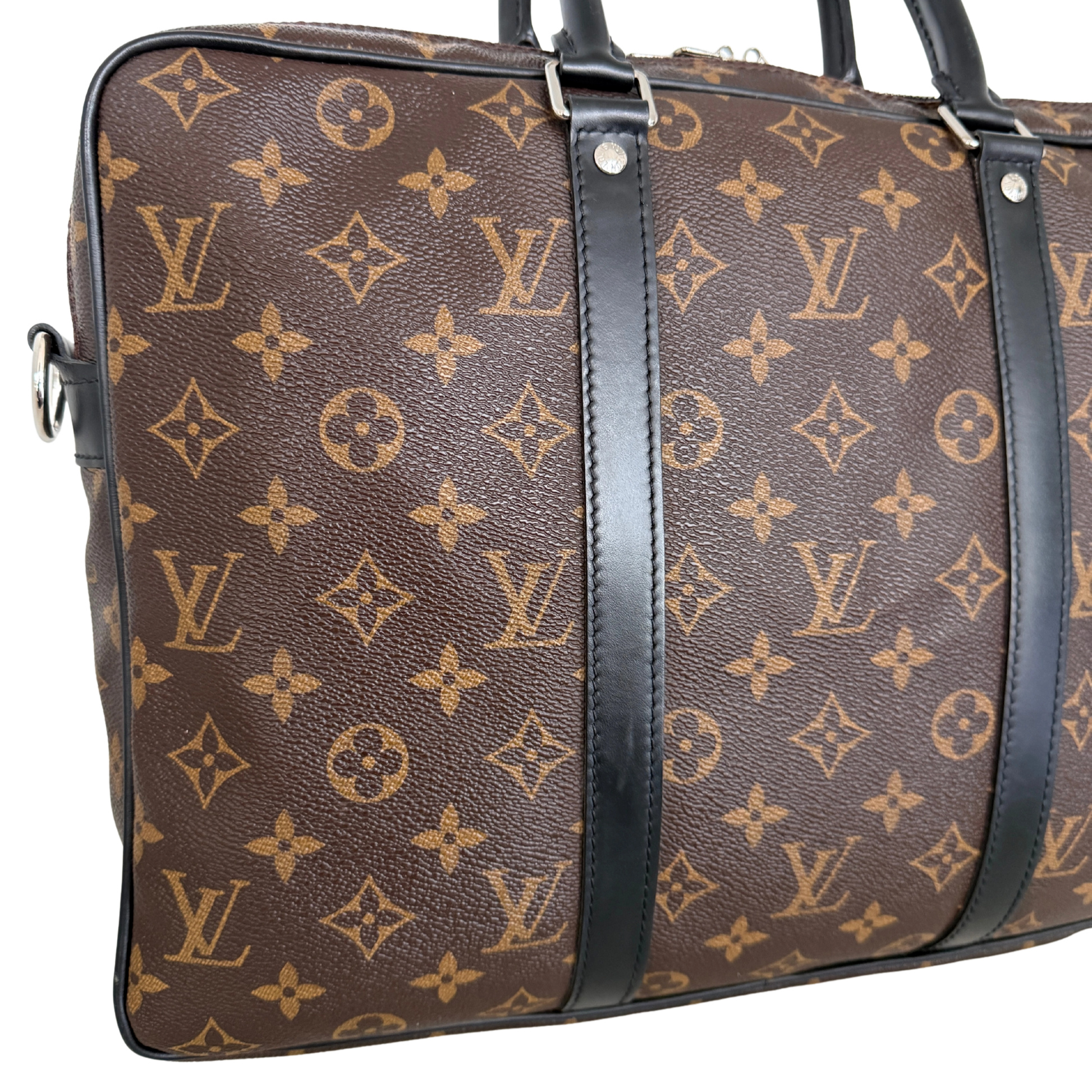 Louis Vuitton Porte Documents Voyage PM M52005 Braun / gut Louis Vuitton
