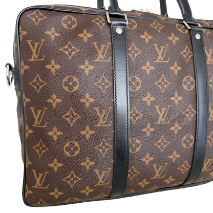 Louis Vuitton Porte Documents Voyage PM M52005 Braun / gut Louis Vuitton