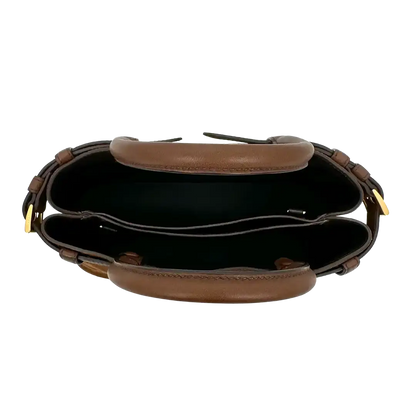 Prada Buckle Tote Bag Veloursleder braun / ungetragen Prada