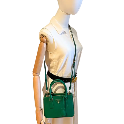 Prada Galleria Mini Bag aus Saffiano-Leder Mango Fullset / gut Prada