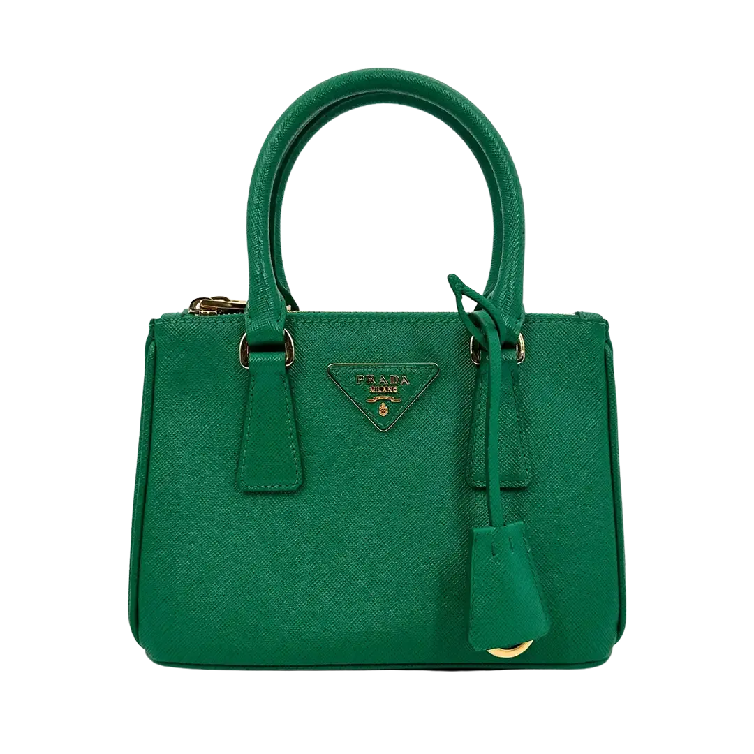 Prada Galleria Mini Bag aus Saffiano-Leder Mango Fullset / gut Prada