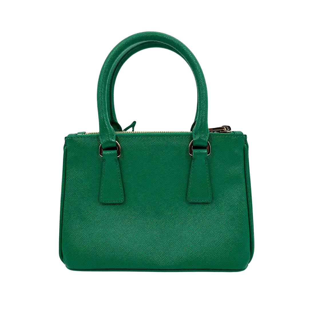 Prada Galleria Mini Bag aus Saffiano-Leder Mango Fullset / gut Prada