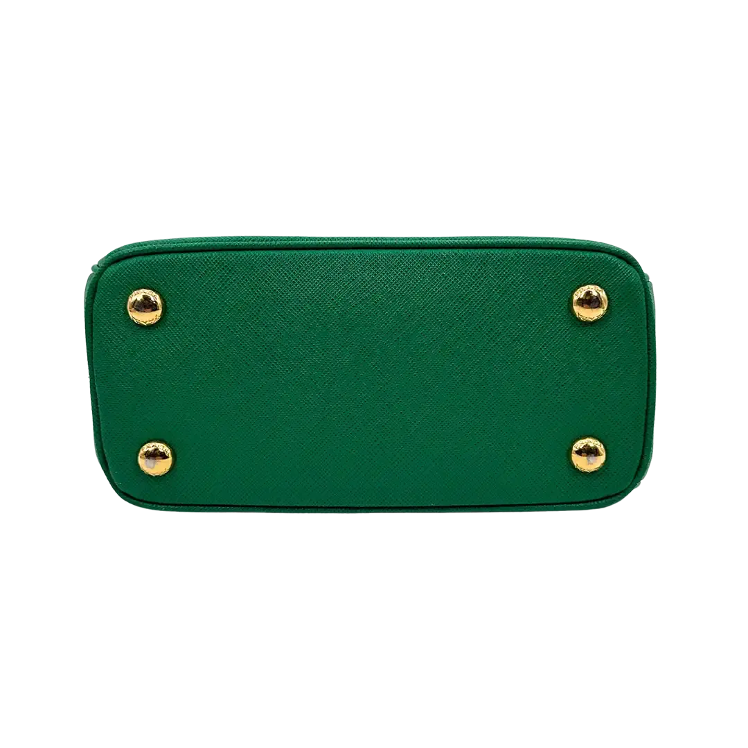 Prada Galleria Mini Bag aus Saffiano-Leder Mango Fullset gut