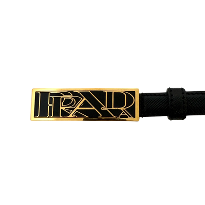 Prada Gürtel Schwarz mit goldener Prada Schnalle 80cm / sehr gut Prada