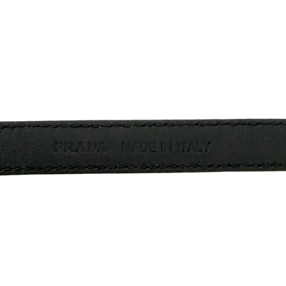 Prada Gürtel Schwarz mit goldener Prada Schnalle 80cm / sehr gut Prada