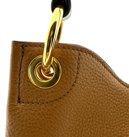 Prada Hobo Schultertasche 1BC051 Leder Braun/ neuwertig Prada