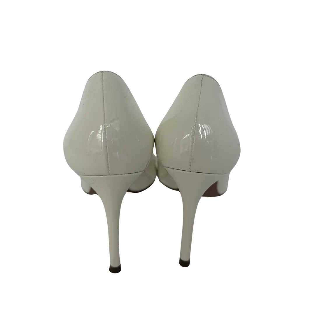 Prada Pumps aus Lackleder weiß Größe 36 1/2 /neuwertig Prada
