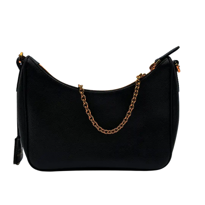 Prada Re-Edition 2005 Handtasche Saffiano Leder / schwarz Echtheitscheck