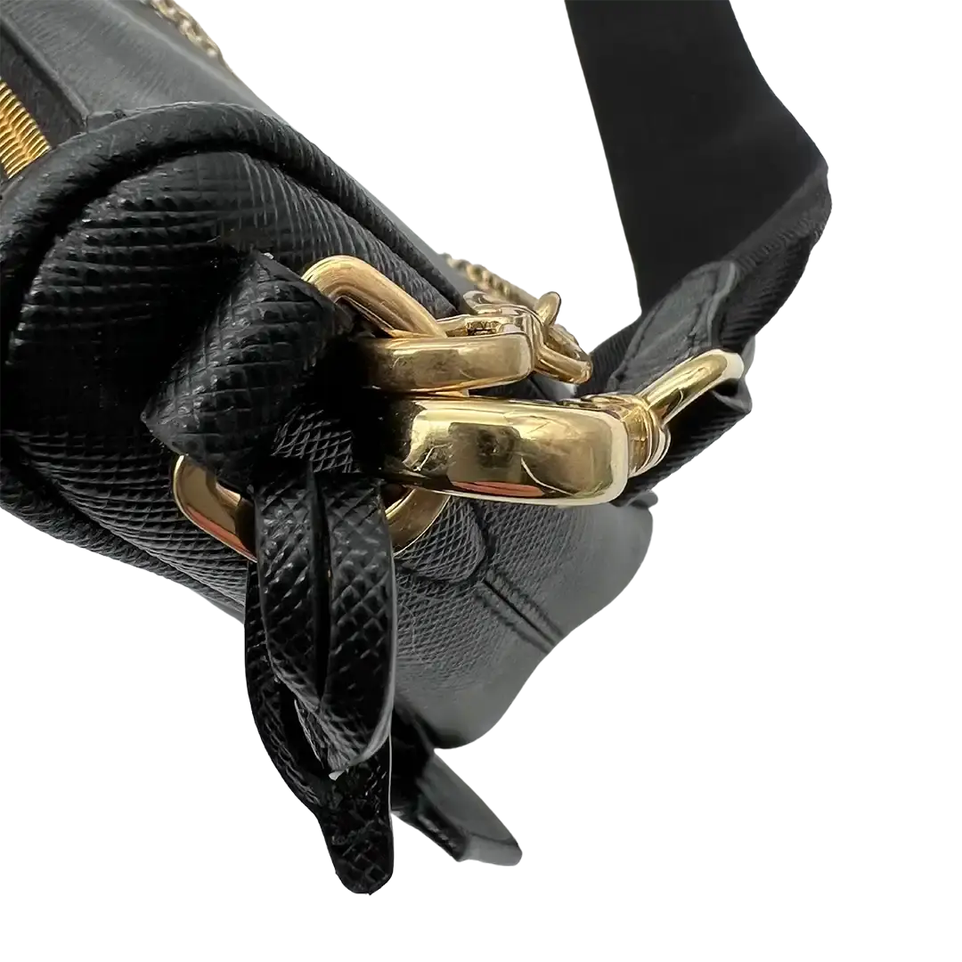 Prada Re-Edition 2005 Handtasche Saffiano Leder / schwarz Echtheitscheck