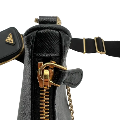 Prada Re-Edition 2005 Handtasche Saffiano Leder / schwarz Echtheitscheck