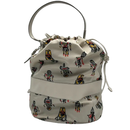 Prada Roboter Bag Nylon weiß selten / gut Prada