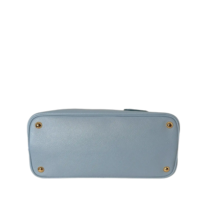 Prada Saffiano Cuir kleine Double Bag Astrale Giada Multicolor / neuwertig Prada