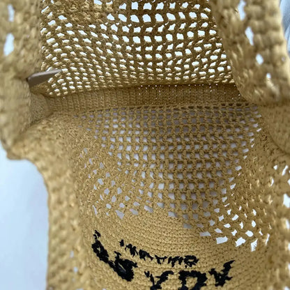 Prada Shopping Bag Crochet Raffiabast Tasche / neuwertig Prada
