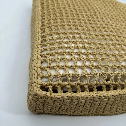 Prada Shopping Bag Crochet Raffiabast Tasche / neuwertig Prada