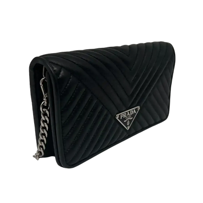 Prada Wallet on Chain Mini Bandoliera Nero Purse / sehr gut - Echtheitscheck