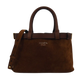 Prada Buckle Tote Bag Veloursleder braun / ungetragen Prada