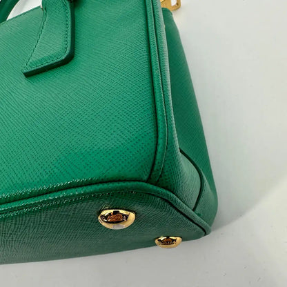 Prada Galleria Mini Bag aus Saffiano-Leder Mango Fullset / gut Prada