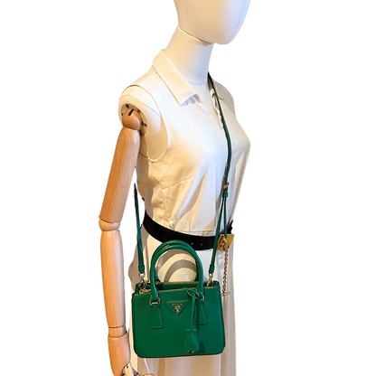 Prada Galleria Mini Bag aus Saffiano-Leder Mango Fullset / gut Prada