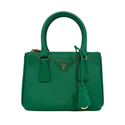Prada Galleria Mini Bag aus Saffiano-Leder Mango Fullset / gut Prada