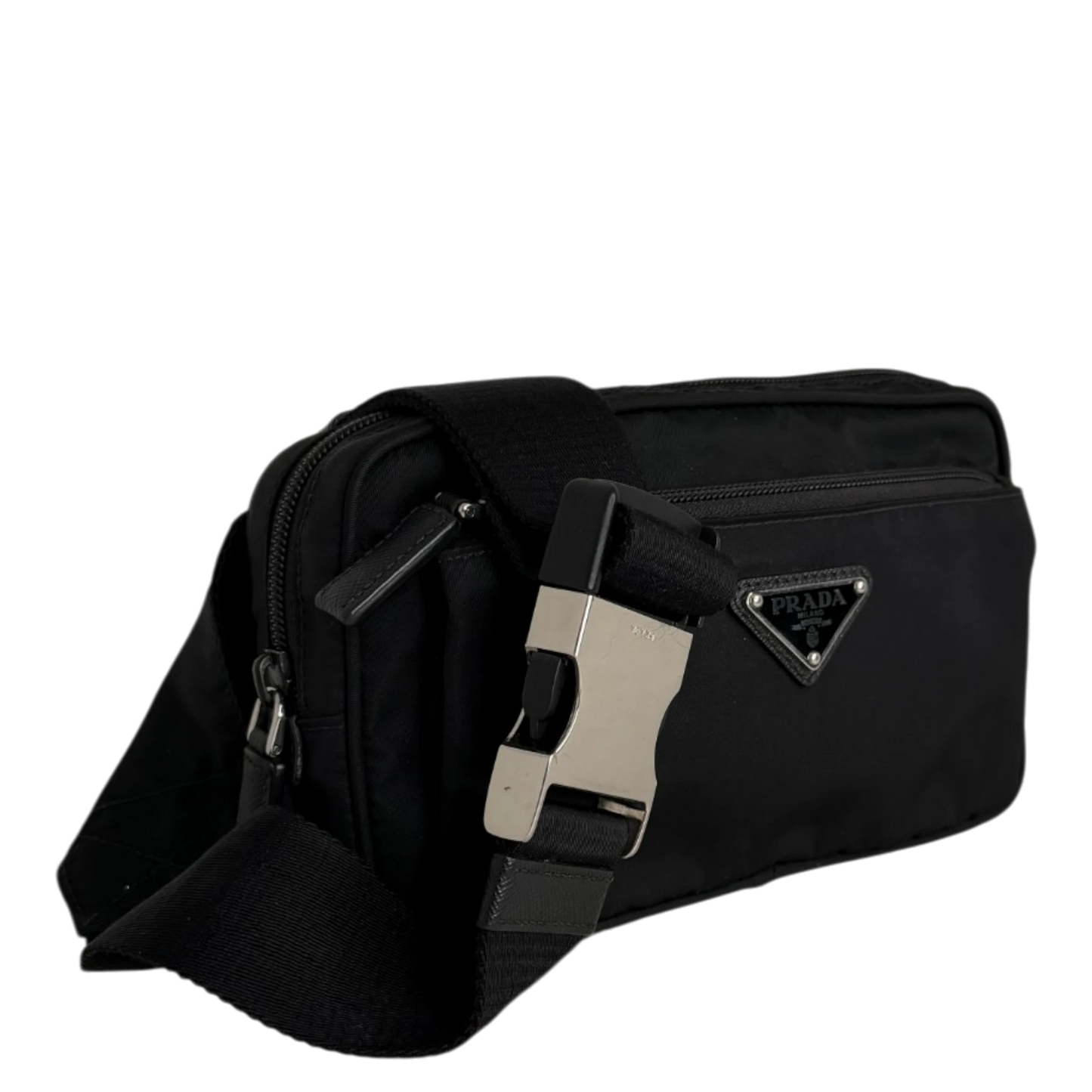 Prada Pre-Owned Kleine Tessuto Gürteltasche schwarz / sehr gut Prada