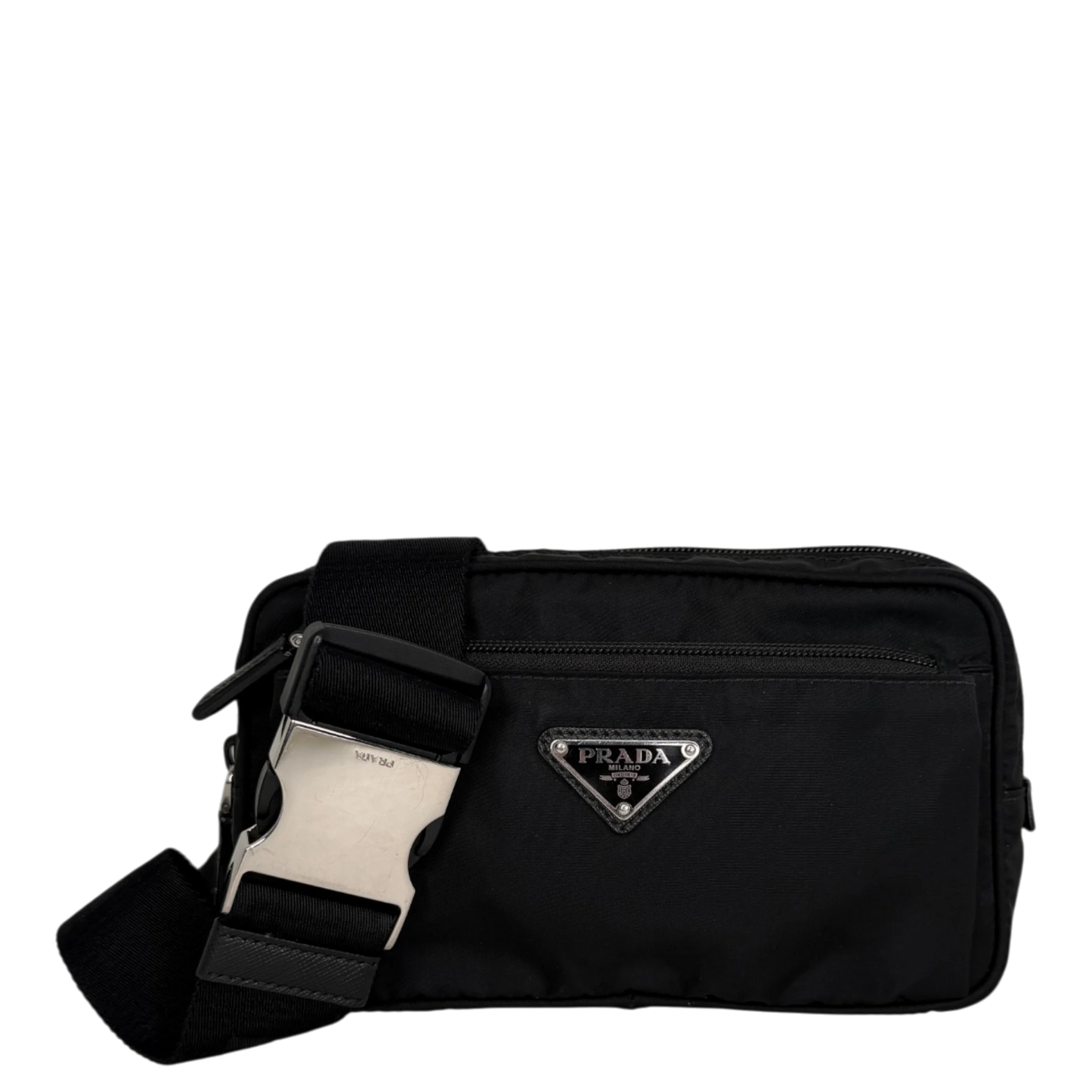 Prada Pre-Owned Kleine Tessuto Gürteltasche schwarz / sehr gut Prada