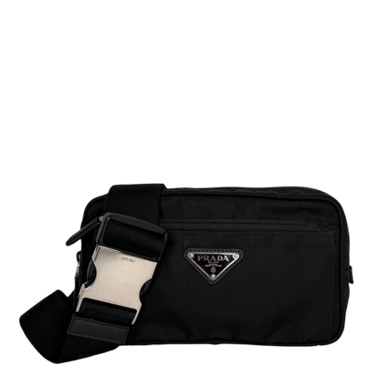 Prada Pre-Owned Kleine Tessuto Gürteltasche schwarz / sehr gut Prada