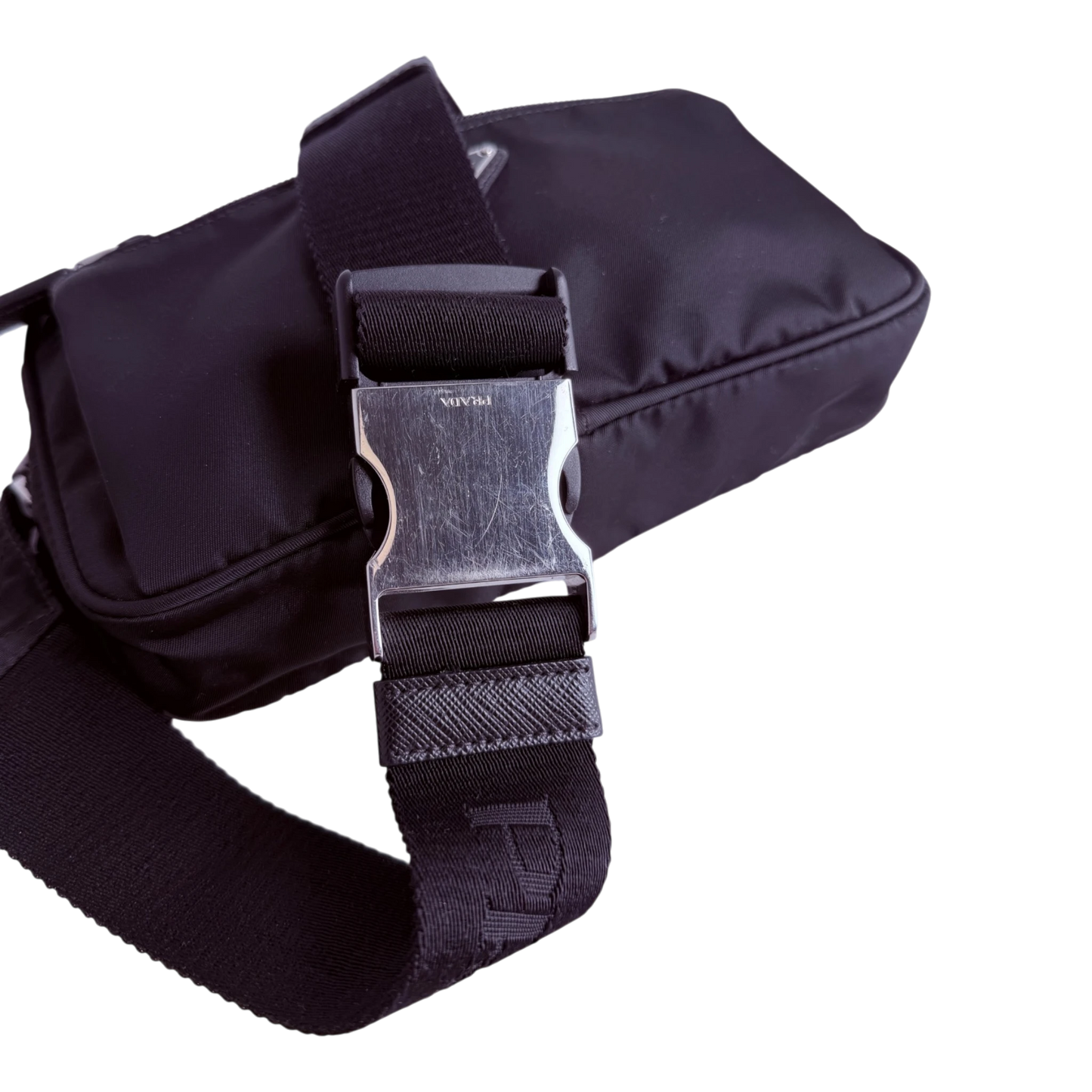 Prada Pre-Owned Kleine Tessuto Gürteltasche schwarz / sehr gut Prada