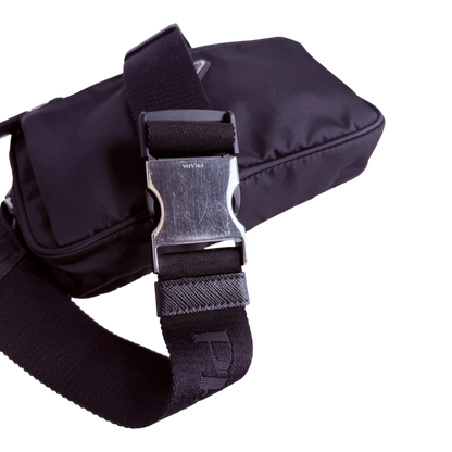 Prada Pre-Owned Kleine Tessuto Gürteltasche schwarz / sehr gut Prada