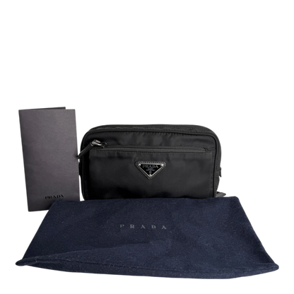 Prada Pre-Owned Kleine Tessuto Gürteltasche schwarz / sehr gut Prada