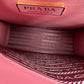 Prada kleine Handtasche mit Logo Saffiano Leder pink Fullset / ungetragen Prada