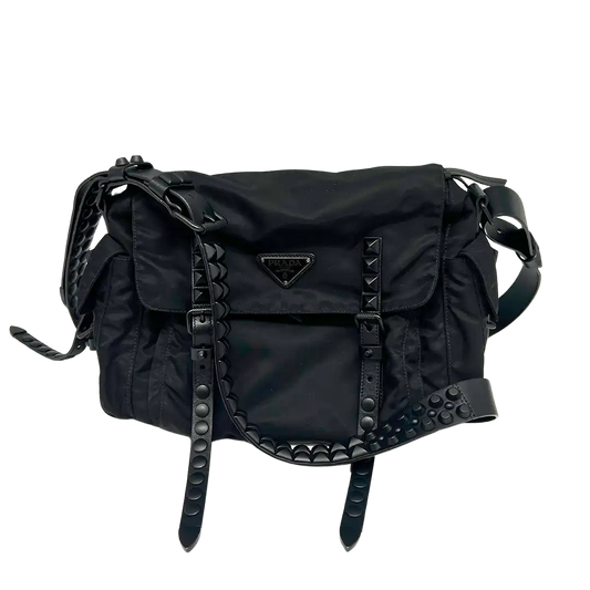 Prada New Vela Umhängetasche Nero all black / sehr gut Prada