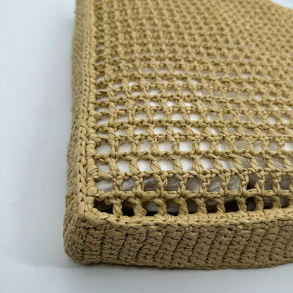 Prada Shopping Bag Crochet Raffiabast Tasche / neuwertig Prada