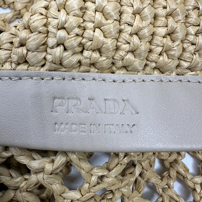 Prada Shopping Bag Crochet Raffiabast Tasche / neuwertig Prada