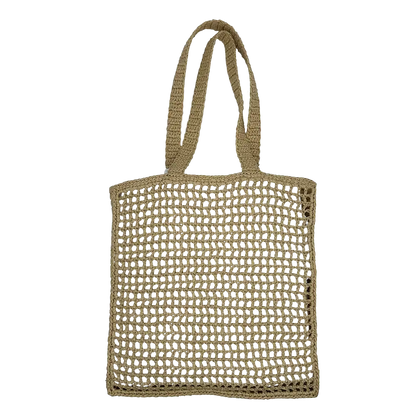 Prada Shopping Bag Crochet Raffiabast Tasche / neuwertig Prada