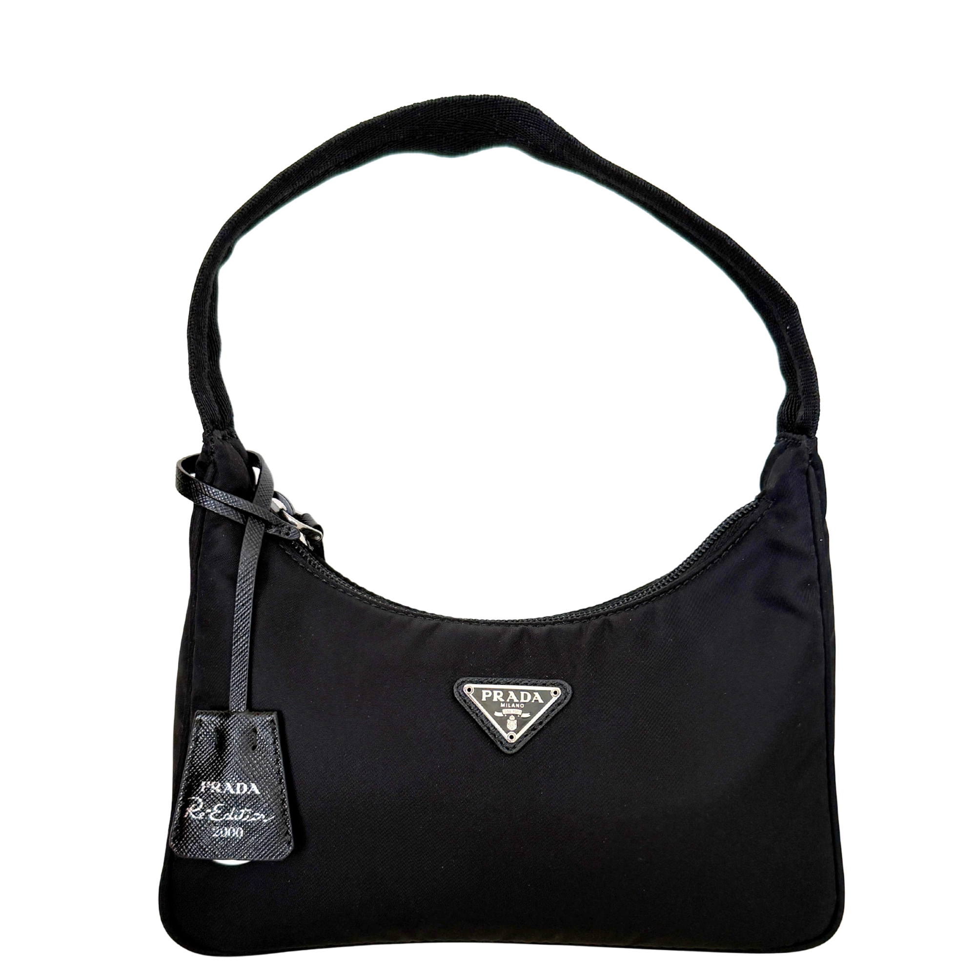 Prada Re-Edition 2000 Mini Bag aus Re-Nylon schwarz Fullset / neuwertig Prada