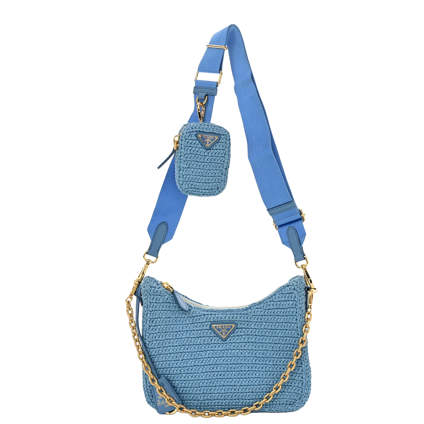 Prada Re-Edition 2005 Raffia hellblau /neuwertig Prada